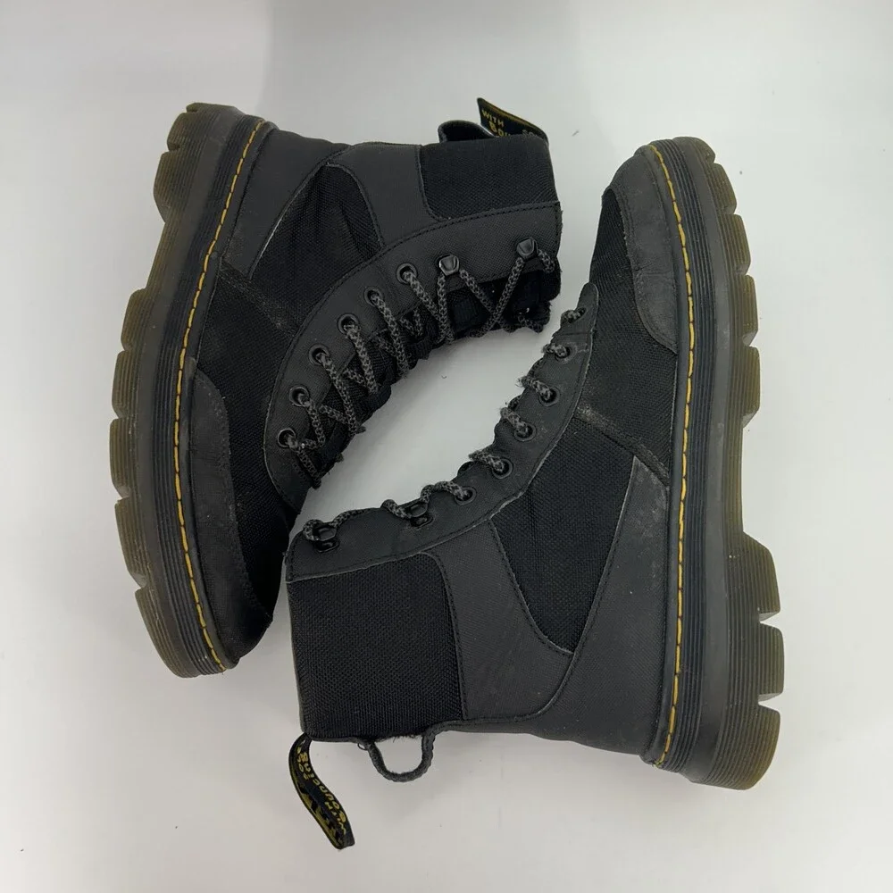 Dr. Martens Combs Tech Boots Mens Size 9 Poly Nylon Combat Ankle Lace Up